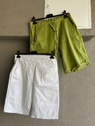 Pantaloncini verdi e bianchi
