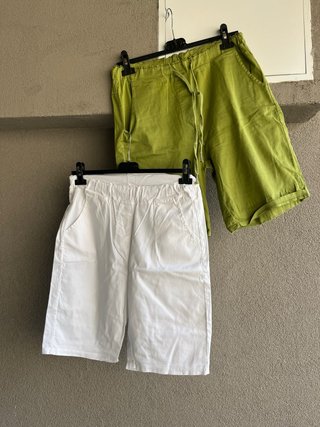Pantaloncini verdi e bianchi