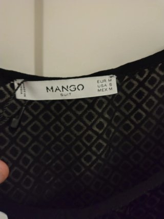 Mango Lencero Negro Talla M