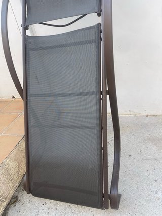 Tumbona plegable marrón