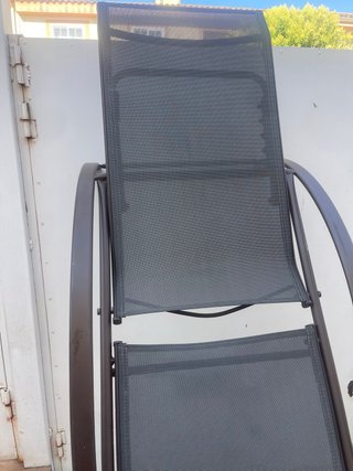 Tumbona plegable marrón