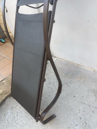 Tumbona plegable marrón