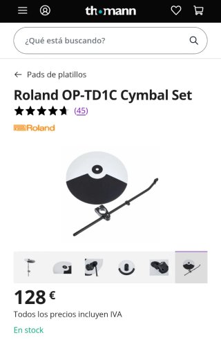 Roland OP-TD1C Set de Platillos