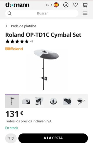 Roland OP-TD1C Set de Platillos