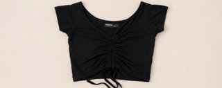 Crop top negro INSIDE talla S