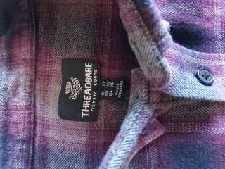 Camisa de cuadros Threadbare rosa y morada