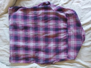 Camisa de cuadros Threadbare rosa y morada
