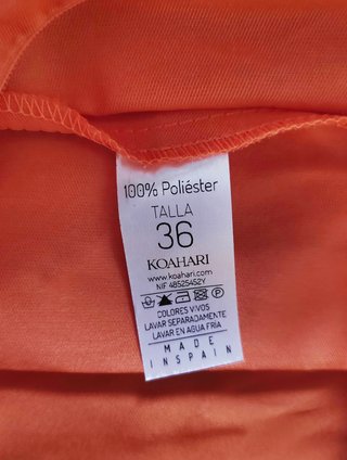 Vestido naranja Koharí fiesta