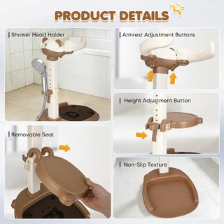 Bañera bebé con soporte ducha