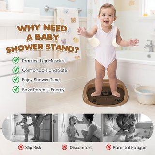 Bañera bebé con soporte ducha