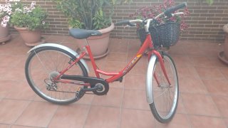 Bicicleta Paseo Roja con Cesta