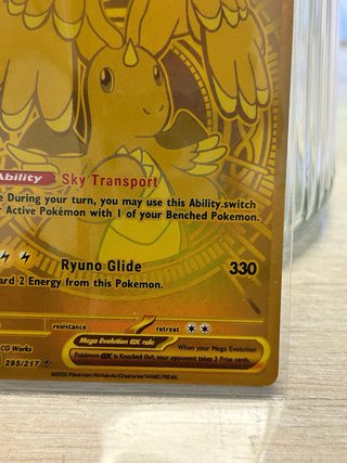 Carta Pokémon Mega-Dragonite EX Dorada