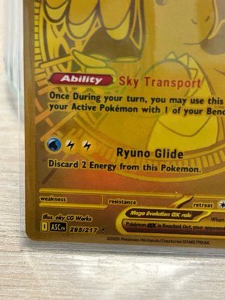 Carta Pokémon Mega-Dragonite EX Dorada