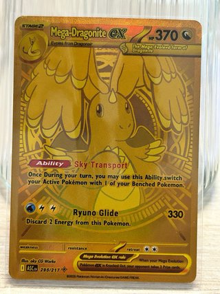 Carta Pokémon Mega-Dragonite EX Dorada