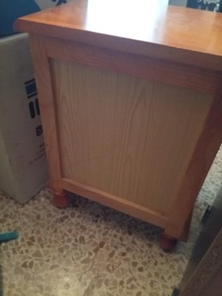 Mesita de noche infantil madera pino