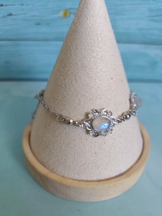 Pulsera Piedra Luna Natural.