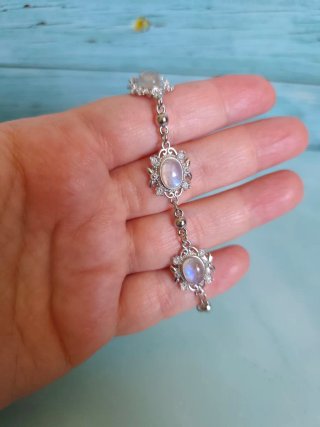Pulsera Piedra Luna Natural.