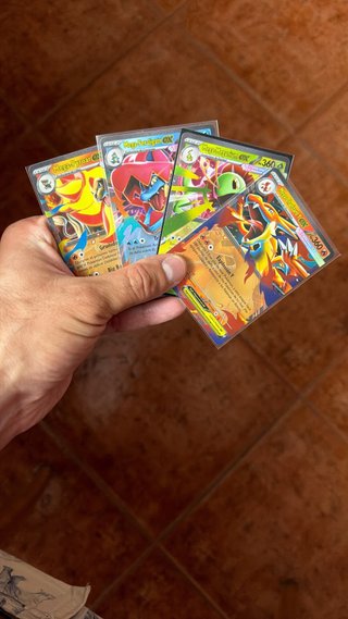 Lote 4 Cartas Pokémon Mega Charizard Y EX