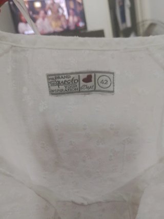 Blusa S'questro cotone 100% ricamo floreale