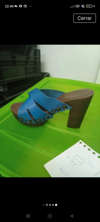 Sandalias Bricoshoes Tacón Cruzadas Azul