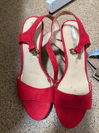 Sandalias Rojas Tacón