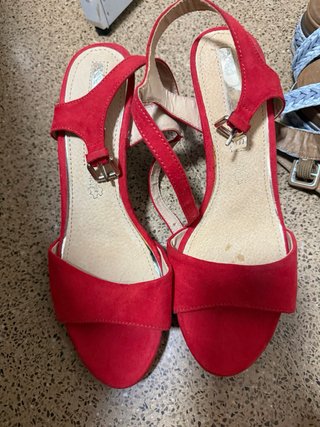 Sandalias Rojas Tacón