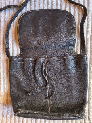 Bolso Vintage Piel azul oscuro