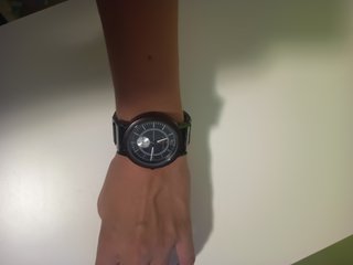 Reloj elegante madera + accesorios