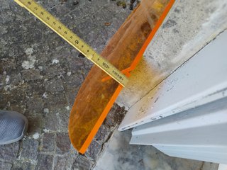 Mensole in plastica arancione traslucido