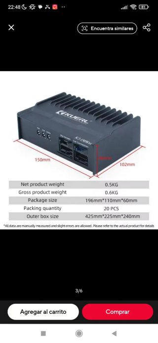 Amplificador de audio KUERL negro