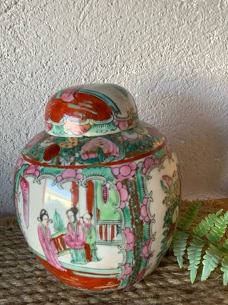 Jarrón Chino Porcelana Vintage Qia