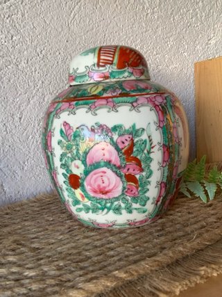 Jarrón Chino Porcelana Vintage Qia