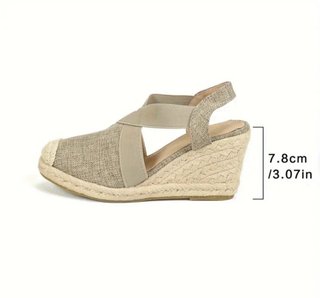 Scarpe in esparto beige e marrone