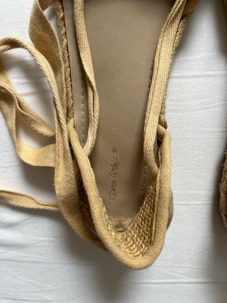Alpargatas Zara Flores Beige/Rosa Talla 36