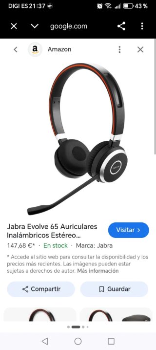 Auriculares Jabra con micrófono