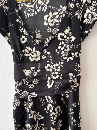 Vestido satinado estilo japonés floral