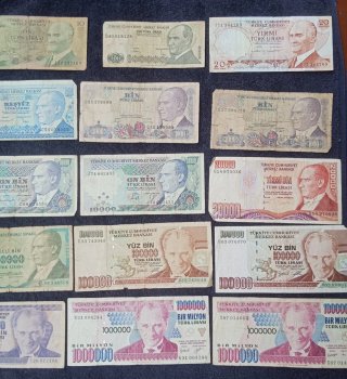 Turchia lotto 20 antiche Banconote Varie.
