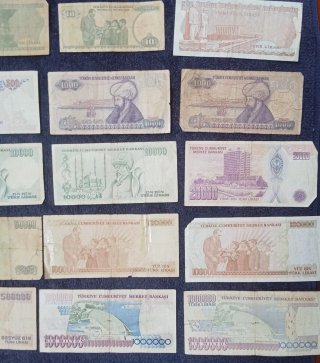 Turchia lotto 20 antiche Banconote Varie.