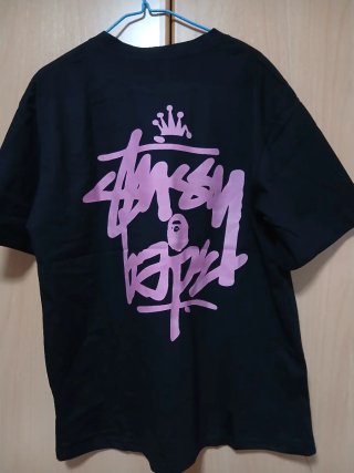 Camiseta BAPE x Stussy Talla M