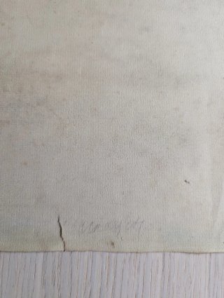 Dibujo Antiguo al Pastel - Retrato de Niño