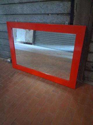 Specchio Rettangolare Rosso