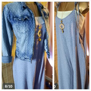 Mono largo y chaqueta vaquera