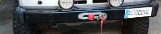 Defensa montero pajero mk1 con Soporte Cabestrante