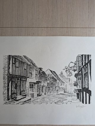 Lámina Antigua Wellman - Mermaid Street (Rye)