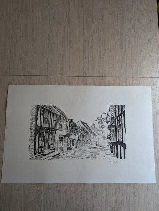 Lámina Antigua Wellman - Mermaid Street (Rye)