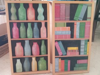 Set de 2 cuadros realizados con pinturas acrílicas