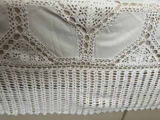 Colcha Vintage Crochet Algodón 100% Blanca