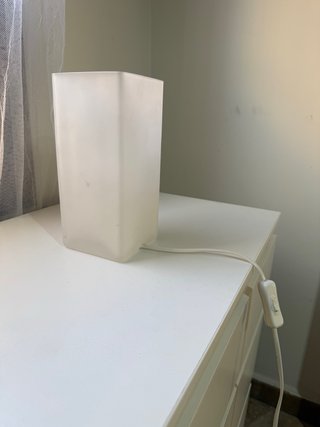 Lámpara Mesa IKEA Blanca Cristal