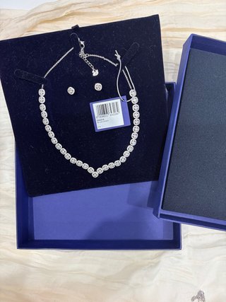 Collar Swarovski Angelic Square V Plata