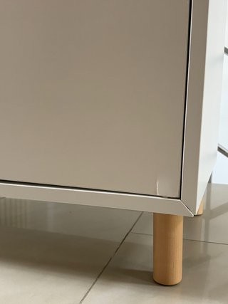 Mueble almacenaje EKET Ikea blanco y madera